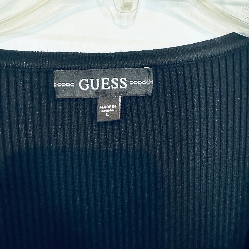 GUESS Women's Long Sleeve Everly Wrap Sweater Dress - Picture 7 of 9
